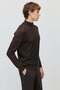 Men's Half Fishnet Patterned Knitwear Sweater - 4