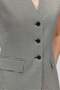 Women's Patterned V-Neck Buttoned Vest - 6