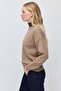 Women's Hair Braid Pattern Crew Neck Knitwear Sweater - 3