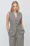 Women's Patterned V-Neck Buttoned Vest