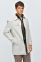 Men's Buttoned Straight-Cut Trench Coat - 4