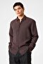 Comfort Fit Brown Long Sleeve Shirt - 4
