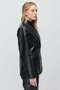 Women's Double-Breasted Buttoned Faux Leather Jacket - 6