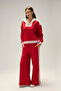 Half Zipper Women's Sweatshirt 6Wf1025-Rd - 3