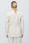 Women's Collarless V-Neck Single Button Blazer Jacket - 6