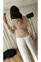 Beige Thin Madonna Collar Sweater - 2Y241036 - 4