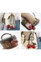 Women's Shimmering Cherry Bag Charm Silver Keychain - 2