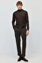 Men's Half Fishnet Patterned Knitwear Sweater - 5