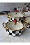 Enamel Cookware Set 3-Piece Checkerboard - 5