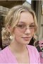 Cartiess Unisex Ellipse Powder Nude Gold Framed Ultra Light Uv400 Filtered Sunglasses - 3