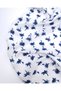 White with Blue Palm Pattern Viscose Voile Fabric for Shirts & Dresses 140X280Cm