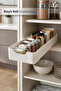 Small Size Multi-Purpose Rail Cabinet Drawer Organizer Sliding Kitchen Bathroom Pantry Organizer 1 Piece