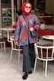 Zero Collar Raglan Sleeve Front Buttoned Patterned Jacquard Jacket - 4