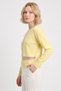 Women's Yellow Transparent Detailed Knitwear Sweater - 2