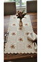 Lace Embroidery Look Pvc Runner Coffee Table Cabinet Cover / Size: 40 X 82 cm / 1 Piece / Cream - 4