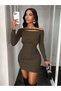 Rochie mini, bej - L - 7