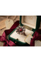 Bronze Women Ring Authentic Copper Jewelry Red Stone Chrysanthemum Flower Adjustable Vintage - 3