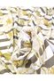Floral Patterned Thin Soft Stretchy Crinkled Jersey Fabric in Green Mustard White Colors for Dress & Blu - 6