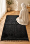Soft Velvet Textured Prayer Mat - Patterned Tufted Prayer Mat - 3