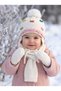 Kitti 0-12 Months Baby Girl & Child Fleece Scarf, Beanie, Gloves 3-Piece Set