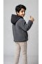Boy's Coat Plush Detailed Children's Coat - 3