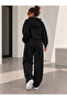 Women's Unprinted Oversize 3 Thread Sweatshirt and Baggy Sweatpants Set - 3
