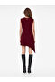 Scuba Fabric Asymmetrical Crew Neck Sleeveless Dress - 3