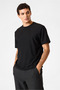 Black Regular Fit Crew Neck T-Shirt