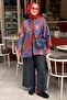 Zero Collar Raglan Sleeve Front Buttoned Patterned Jacquard Jacket - 5