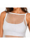 Women’s White Rhinestone Mesh Sleeveless Cami Top – Free Size - 2