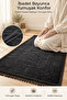 Soft Velvet Textured Prayer Mat - Patterned Tufted Prayer Mat - 5