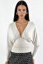 Loose Cut V-Neck Knitted Blouse