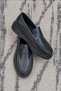 Acari Genuine Leather Textured Thick Sole Penny Loafer Men's Shoes - 4