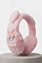 Light Pink Color Rabbit Model Plush Children's Headphones - 3