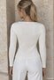Cream Gülseli Pearl Detailed Knitwear Blouse - 4