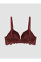 Lcw Dream Burgundy Underwire Padded Lace Detailed T-Shirt Bra - 2