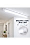 10W LED Mirror Light Bar, 60cm Linkable Slim Wall-Mount Vanity Light with On/Off Switch, Ribbed Diffuser & Mounting Hardware for Bathroom Mirror, Dressing Table, Cabinet & Bedroom - 2