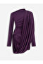 Drape Detaylı Mini Elbise - 2