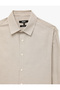 Regular Fit Classic Collar Long Sleeve Checkered Poplin Shirt - 3