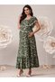 Rochie maxi, verde - S