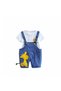 Kids’ Summer Overall Two‑Piece Set | M Size | Blue & White | 100 % Cotton | Soft & Breathable