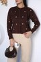 Coffee Embroidered Knitwear Cardigan - 2