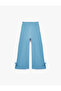 Bowknot Detailed Cotton Elastic Waist Camisole Wide Leg Pants - 3