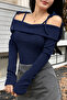Women's Madonna Collar Rope Strap Casual Daily Long Sleeve Blouse - 2