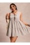 Rochie mini, bej - 0XL - 2