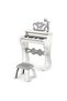 Kids Piano Set with Microphone Musical Toy Piano and Stool Set