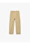 Cotton Gabardine Trousers with Elastic Waist and Pockets - 3