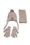 Kitti 4-8 Years Old Boys' Lined Scarf, Beanie, Gloves 3-Piece Set - 2