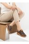 Women's Brown Genuine Leather Lightweight Orthopedic Sole Rubber Laced Casual Shoes - 3