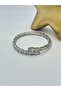 Full Zircon Stone Snake Handcuffs (Steel) Silver - 5